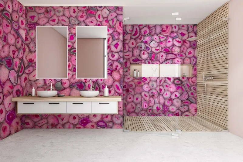 Precious Stone Agate Pink