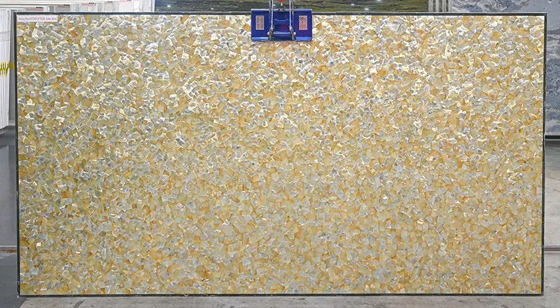 Precious Stone MOTHER OF PEARL Golden