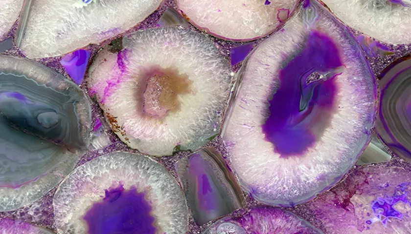 Precious Stone Agate Purple
