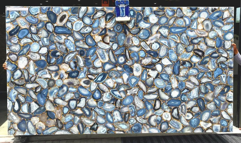 Precious Stone Agate Natural With Gold